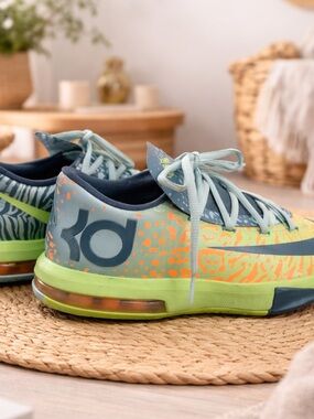 Kevin Durant Nike Liger Neon Basketball Shoes Sneakers Tennis KD Kids